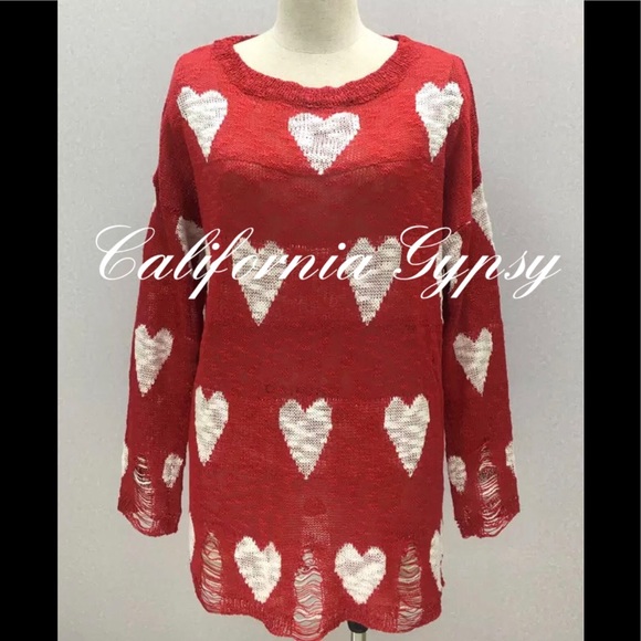 Distressed Heart Knit Sweater❤️ - Picture 7 of 10